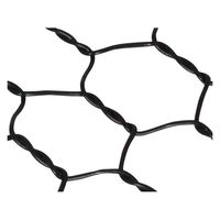 吉田隆 ビニール亀甲金網 0.85×16×450mm ブラック 1M巻 00956215 1個