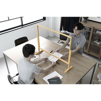 ICHIBA 昇降式アクリルパネル 幅900×奥行240×高さ605~755ｍｍ ナチュラル SC-3431NA 1台（直送品）