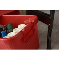 SANKA 収納ボックス 座れる 幅59×奥行39×高さ38cm ベリアスボード M 日本製 レッド 302295 1個（直送品）