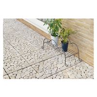 SANKA ジョイントタイル 天然石 ジョイントマット 1枚 30.5×30.5cm ナチュラルマーブル 333426 1個（直送品）