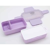 オーエスケー お弁当箱 2段 抗菌 DISH UP LUNCH 600ml ランチボックス パープル 341309 1個（直送品）