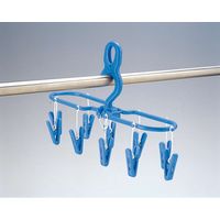 サワフジ 洗濯ハンガー ジーンズ&小物干し ミニハンガー スカイブルー 273384 1個
