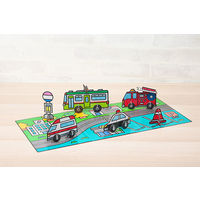 銀鳥産業 はじめてのダンボール工作キット まちのくるま 305-140 1セット(5個)