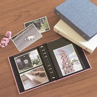 ナカバヤシ バインダー黒台紙アルバムL判40枚ブルー A-COPLY-401-B 1セット(2冊)（直送品）