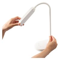 ナカバヤシ 目にやさしいLEDデスクライトホワイト UA-LED012W 1個（直送品）