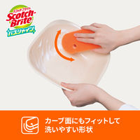 スリーエム(3M) スコッチブライト バスシャイン 抗菌スポンジ(研磨粒子なし) お風呂掃除 オレンジ BM-22K (1個入)