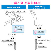 カクダイ シャワーホース 1.6m パールSL GA-FF035 1本
