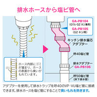 カクダイ ガオナ キッチン排水偏芯アダプター 呼40VP・VU管接続用 GA-PB124 1個（直送品）