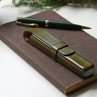 Il Bussetto イル・ブセット ペンケース 牛革 1本入れ用 ブルー 7815229 1個（直送品）