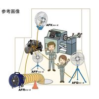 アクアシステム 無給油エアモーター式送風機(軸流型) AFR-12NL 1台 64-8891-29（直送品）