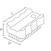 アズワン ハンドブラシ（ミニ・PBT毛）青 HNDM-B 1個 4-3684-05（直送品）