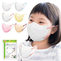 立体フェイスラインマスク 7枚入 ジュニア 白×ローズ 3袋セット RFK-WR-AS 1セット（3袋） エスパック（直送品）