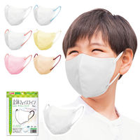 立体フェイスラインマスク 7枚入 ジュニア 白×白 3袋セット RFK-WW-AS 1セット（3袋） エスパック（直送品）