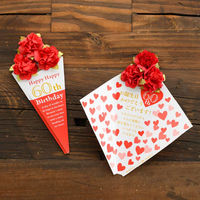 ヘッズ 還暦ハンドメイドカード-1/ハート(10枚) HKA-C1 1セット(10パック×10枚)（直送品）