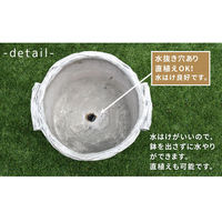 住まいスタイル オールドバスケット バスケット調プランター 円型 小サイズ ホワイト（アンティーク加工） BSPL-255WHT 1個（直送品）