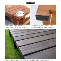 住まいスタイル ひより ユニット縁台ベンチ 幅870×奥行550×高さ400mm ライトブラウン DE-8755LBR 1台（直送品）