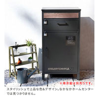 住まいスタイル ジョイ 宅配ボックス付ポスト 幅450×奥行415×高さ850mm グレー PST-010GRY 1台（直送品）