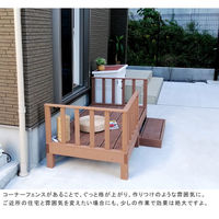 住まいスタイル エコフィール 人工木ウッドデッキ DB PWDE-2P-DBR 1セット(2台入)（直送品）