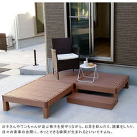 住まいスタイル エコフィール 人工木ウッドデッキ 幅900×奥行900×高さ280mm DB PWDE-6P-DBR 1セット(6台入)（直送品）