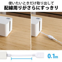 延長コード 電源タップ 3m 2ピン 4口＋1口 ほこりシャッター 白 T-ADR5-2530WH エレコム 1個