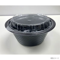 どんぶり容器　TNパイン17 黒本体　600枚(50枚×12) 0250617000525　シーピー化成（直送品）