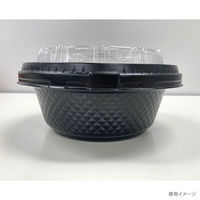 どんぶり容器　TNパイン17浅 黒本体　600枚(50枚×12) 0250617020525　シーピー化成（直送品）