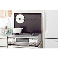 池永鉄工 ガスコンロカバー 60cm用 ブラック 鍋フタキャッチャー付き 334961 1個（直送品）