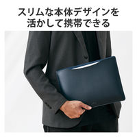 MacBook Pro / Air パソコン ケース ソフトレザー ネイビー BM-IBSVM2213NV エレコム 1個（直送品）