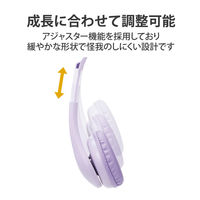 ヘッドセット 子供用 両耳 マイクアーム付 4極 タブレット ノートPC パープル HS-KD01TPL エレコム 1個