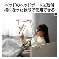タブレット スマホスタンド 長さ86cm フレキシブルアーム 角度調節可 ホワイト TB-DSZARMBEDWH エレコム 1個