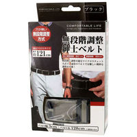 トレードワン 無段階調整紳士ベルトBK 1セット(6個) 20497（直送品）