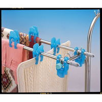 清水産業 洗濯ハンガー 竿止め サオトバーズ 4個組 洗濯ばさみ 265445 1個