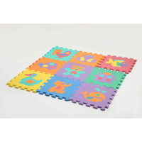 ユノックス パズルマット ジョイントマット 動物 9枚入り 厚さ1.4cm 266084 1個（直送品）