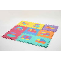 ユノックス パズルマット ジョイントマット 乗り物 9枚入り 厚さ1.4cm 266085 1個（直送品）