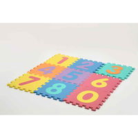 ユノックス パズルマット ジョイントマット 数字 9枚入り 厚さ1.4cm 266086 1個（直送品）