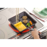 下村企販 フライパン 角型フライパン 仕切り付き ダブルパン 鉄製 IH対応 266661 1個（直送品）