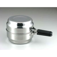 下村企販 天ぷら鍋 IH対応 らく揚げダブルポット オイルポット 油切り網付き ステンレス製 266669 1個（直送品）