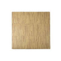 ユノックス ジョイントマット 木目調 9枚入り 厚さ1cm ライトブラウン 268573 1個（直送品）
