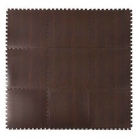 ユノックス ジョイントマット 木目調 9枚入り 厚さ1cm ブラウン 268574 1個（直送品）