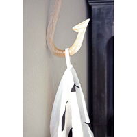 南海通商 キッチンタオル 綿 麻 リネン 北欧 リーフホワイト 273634 1個（取寄品）（直送品）