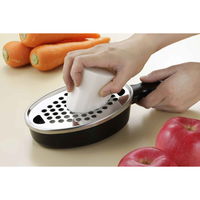 下村企販 おろし金 おろし名人すべらん ステンレス製 日本製 ブラック 278976 1個（直送品）