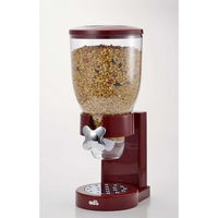 清水産業 フードディスペンサー ポップンディスペンサー 保存ケース シリアル ペットフード レッド 326495 1個（直送品）