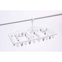 東和産業 洗濯ハンガー 42ピンチ カモイにも干せる角ハンガー 洗濯物干し ピンチハンガー 鴨居 ハンガー 346396 1個