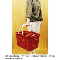 平和工業 平和 ドットバスケット 浅型 ブルー 1セット(20個)