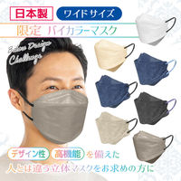 3D立体型マスク 5枚入 ワイド ダークグレー/黒 3袋セット カラフル GBY-AS 1セット（3袋） エスパック（直送品）