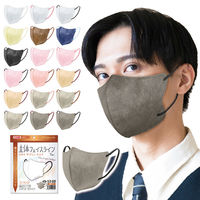 立体フェイスラインマスク 7枚入 標準 ダークグレー×黒 3袋セット RF-GB-AS 1セット（3袋） エスパック（直送品）