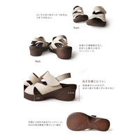 リゲッタ クロスベルトウェッジサンダル ブラック M(23.0~23.5) R2682-BLK-M 1足　ナースサンダル（直送品）