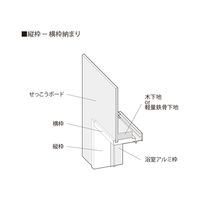 フクビ化学工業 UB枠 集合住宅用GSタイプ GS-50 縦枠 50×2100mm 抗菌 GS5H21 1梱包(10本入)（直送品）