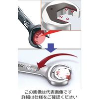 エスコ 3/4” コンビネーションレンチ(ラチェット式) EA614WA-108 1本（直送品）