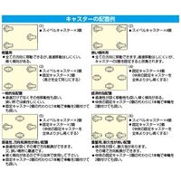 エスコ 75mm キャスター(自在金具付・低床重荷重) EA986PP-101 1個（直送品）